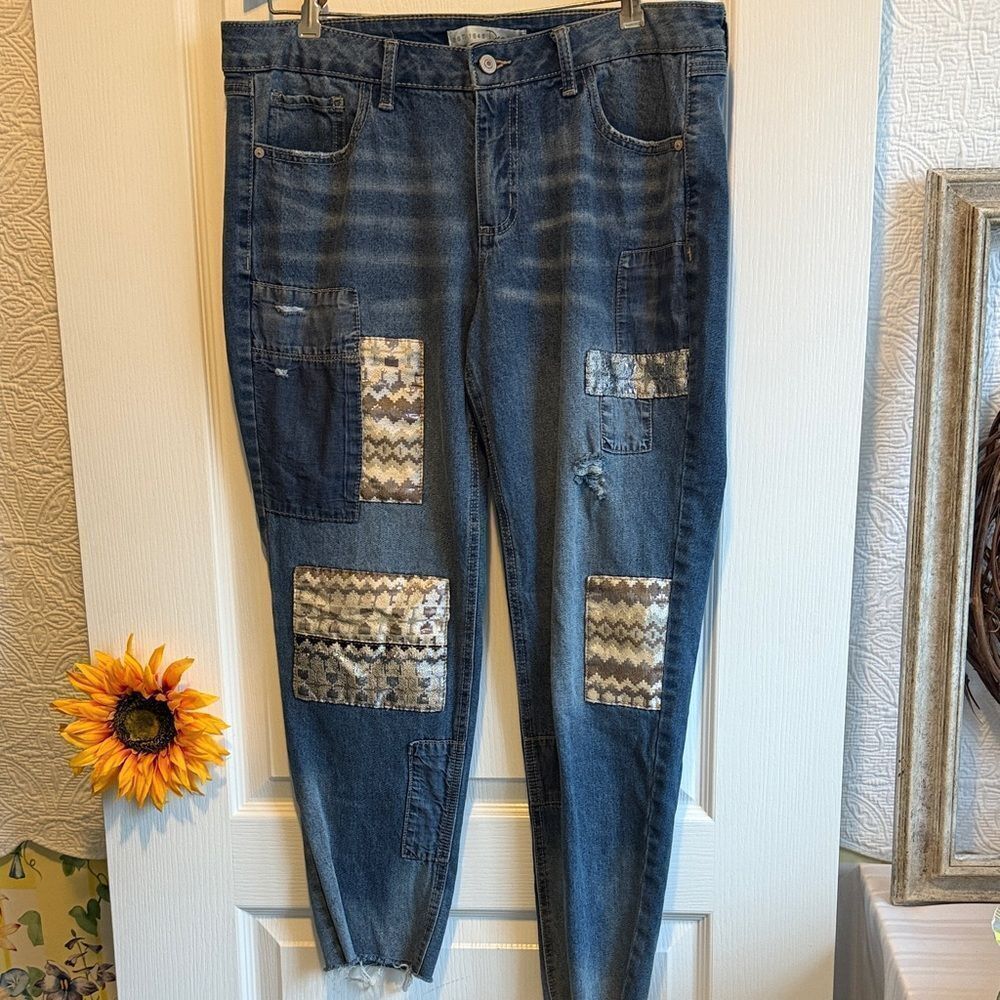 EST. 1946 Denim Stylish Blue Patchwork Women Jeans - 12 - Great Condition